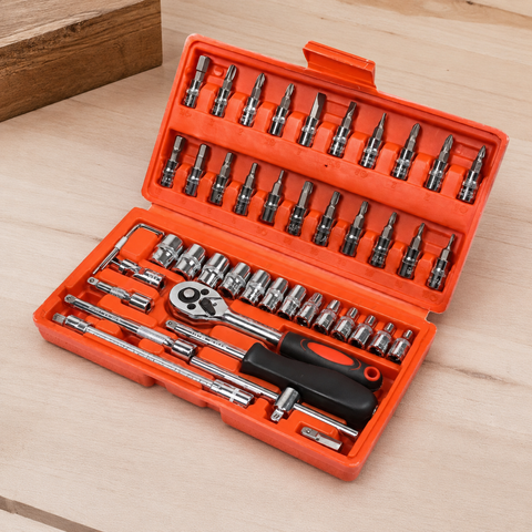 SET DE HERRAMIENTAS 46 LLAVE DE 1/4